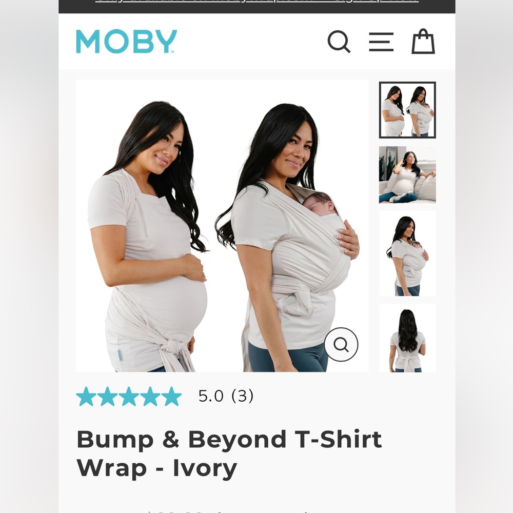 Moby bump and beyond wrap top